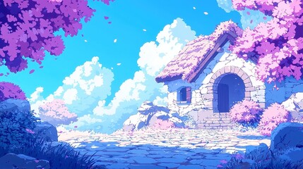 Poster - Retro pixel art design, vibrant colors and whimsical characters, evokes nostalgia and charm, reminiscent of vintage arcade games and classic console adventures