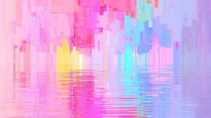 Poster - Vibrant Pixelated Artwork, a lively composition of bold colors and geometric shapes, creating a dynamic visual experience that captivates and energizes the viewer.