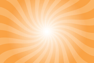 Aufkleber - Abstract orange background with rays retro starburst rays. Neon carrot orange sunburst background vector illustration pattern beam rays. Spiral radial striped backdrop. Vector illustration.