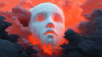 Poster - Dithering Effect on Textured Canvas, a vibrant interplay of colors creating a dynamic visual experience, inviting viewers to explore the depth and movement within the artwork.