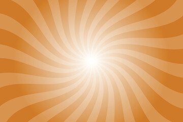 Aufkleber - Abstract orange background with rays retro starburst rays. Ocher orange sunburst background vector illustration pattern beam rays. Spiral radial striped backdrop. Vector illustration.