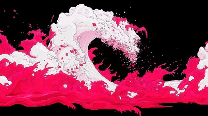 Poster - Vivid Pixel Symphony, an abstract exploration of bold color contrasts and dynamic brushstrokes, showcasing a striking interplay of light and shadow on a textured canvas.