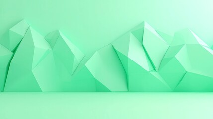 Poster - Vibrant Low-Poly Textured Landscape, a stylized terrain featuring bold colors and geometric shapes, creating a whimsical and artistic representation of nature's beauty.