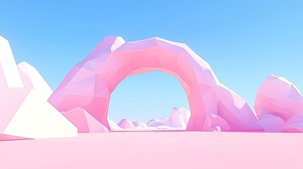 Poster - Vibrant Low-Poly Abstract Art, a striking visual featuring a dynamic combination of bright colors and geometric shapes, creating an engaging and modern aesthetic.