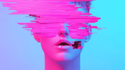 Poster - Glitch Art Canvas, a vibrant and distorted visual composition showcasing a blend of colors and shapes, creating an intriguing interplay of chaos and creativity.