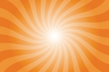 Aufkleber - Abstract orange background with rays retro starburst rays. Princeton orange sunburst background vector illustration pattern beam rays. Spiral radial striped backdrop. Vector illustration.