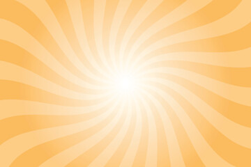 Aufkleber - Abstract orange background with rays retro starburst rays. Rajah orange sunburst background vector illustration pattern beam rays. Spiral radial striped backdrop. Vector illustration.