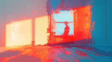 Poster - Gentle Dreamscape Art, a captivating visual style that blurs sharp lines into soothing hues, creating an ethereal atmosphere that invites contemplation and tranquility.