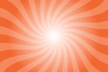 Aufkleber - Abstract orange background with rays retro starburst rays. Rumba orange sunburst background vector illustration pattern beam rays. Spiral radial striped backdrop. Vector illustration.