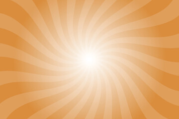 Aufkleber - Abstract orange background with rays retro starburst rays. Rustic orange sunburst background vector illustration pattern beam rays. Spiral radial striped backdrop. Vector illustration.