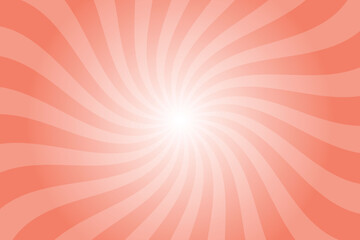 Aufkleber - Abstract orange background with rays retro starburst rays. Salmon orange sunburst background vector illustration pattern beam rays. Spiral radial striped backdrop. Vector illustration.