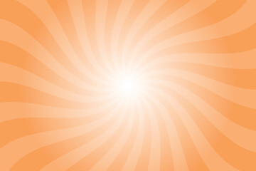 Aufkleber - Abstract orange background with rays retro starburst rays. Sherbert orange sunburst background vector illustration pattern beam rays. Spiral radial striped backdrop. Vector illustration.