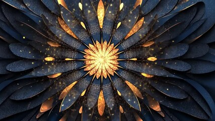 Poster - Discovering radiant patterns in a mesmerizing display of gold and deep blue textures during a tranquil evening. Generative AI