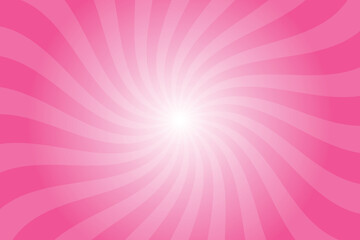 Aufkleber - Abstract pink background with rays retro starburst rays. Violet red sunburst background vector illustration pattern beam rays. Spiral radial striped backdrop. Vector illustration.