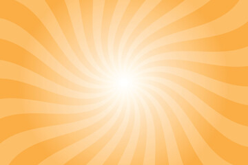 Aufkleber - Abstract orange background with rays retro starburst rays. Yellow-Orange sunburst background vector illustration pattern beam rays. Spiral radial striped backdrop. Vector illustration.
