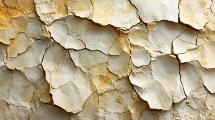 Aufkleber - Close-up of cracked earth, showing arid land texture. Dry soil patterns. Macro detail. Lumpy clay detailed texture background. Cracked Earth Texture: Arid Landscape Photography