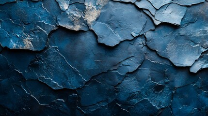Poster - Intricate texture of a deep blue stone. Rich color and captivating details. Macro detail. Abstract Deep Blue Stone Texture. Matte deep blue stone surface.