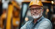 © NicotineLens  - Confident Senior Construction Worker with Arms Crossed