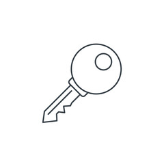Fototapete - Key icon symbol vector illustration isolated on white background