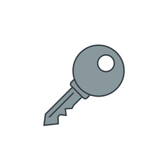 Fototapete - Key icon symbol vector illustration isolated on white background