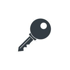 Fototapete - Key icon symbol vector illustration isolated on white background