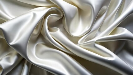 Poster - Elegant white satin draped gracefully, showcasing soft textures and glistening reflections in bright light. Generative AI