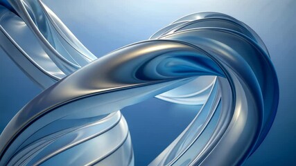Poster - Breathtaking display of fluid motion captured in intricate blue spiral formations soaring through the serene atmosphere. Generative AI