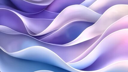 Poster - Flowing waves of pastel colors create a serene abstract visual experience in soft tones and gentle curves. Generative AI