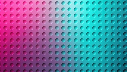 Wall Mural - Abstract Background of Pink and Teal Circular Holes