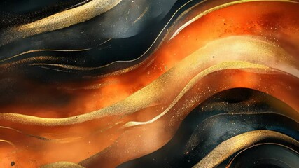 Poster - Experience the vibrant dance of fiery colors and swirling patterns in a mesmerizing abstract creation. Generative AI