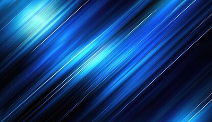 Poster - Blue diagonal streaks, abstract motion, dark background, website design