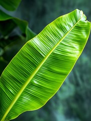 Sticker - Lush Green Banana Leaf Texture - Natural textures