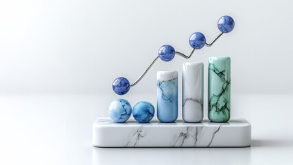Poster - Trend Analysis with Graphical Representation of Data and Elegant Marble Elements