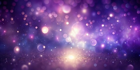 Wall Mural - magical purple and gold glitter background with sparkling lights