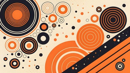 Poster - abstract background with circles,seamless pattern with circles