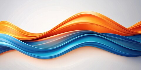 Abstract Orange and Blue Wave Design for Presentations