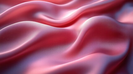 Poster - luxurious red satin and silk fabric with soft ripples background