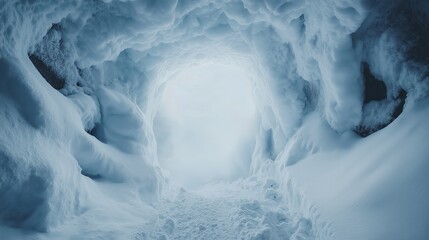 Poster - A doorway leading into an infinite white abyss.
