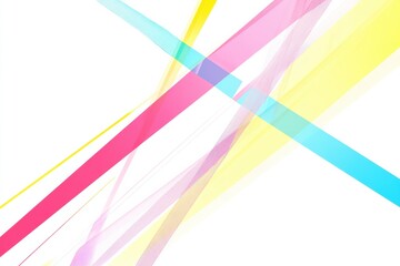 Aufkleber - Colorful abstract lines create a dynamic composition of overlapping hues on a bright background. Generative AI