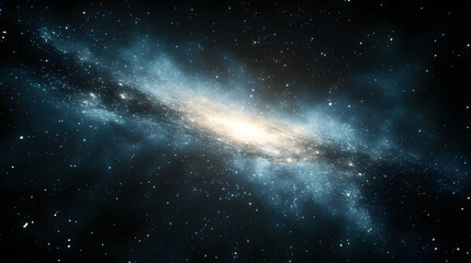 Wall Mural - Cosmic Wonders: Behold the breathtaking view of spiral galaxy, a celestial masterpiece filled with billions of stars, gas, and dust. Awe-inspiring depiction of the vast expanse of the universe.