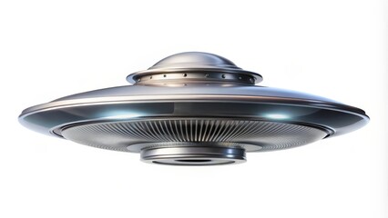 Wall Mural - Flying Saucer, Spacecraft, UFO, Object on White Background