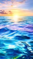 Wall Mural - Vibrant Ocean Sunset Seascape - Vibrant Color Palettes