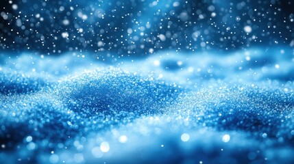 Poster - winter snow background with white snow flakes falling