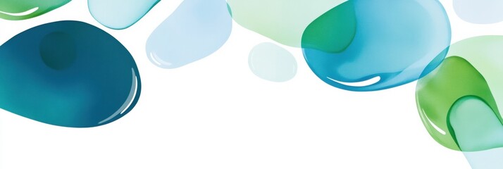 Leinwandbilder - Colorful droplets of water on a white background creating a soothing and refreshing visual effect. Generative AI