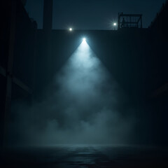 Wall Mural - foggy night scene