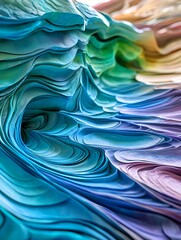 Poster - Abstract Swirling Blue Wave, Fluid Art - Fluid art