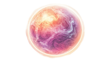 Isolated Luminous Swirling Orb with Radiant Glow