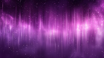 Wall Mural - purple starry space background with vertical light streaks present