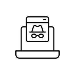 Poster - Spyware outline icons, minimalist vector illustration ,simple transparent graphic element .Isolated on white background