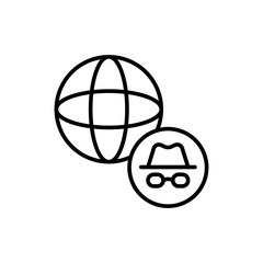 Poster - Spyware outline icons, minimalist vector illustration ,simple transparent graphic element .Isolated on white background